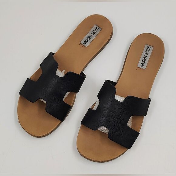 Steve Madden Black Women's Sandals Shoes Sz 9 - Picture 11 of 15
